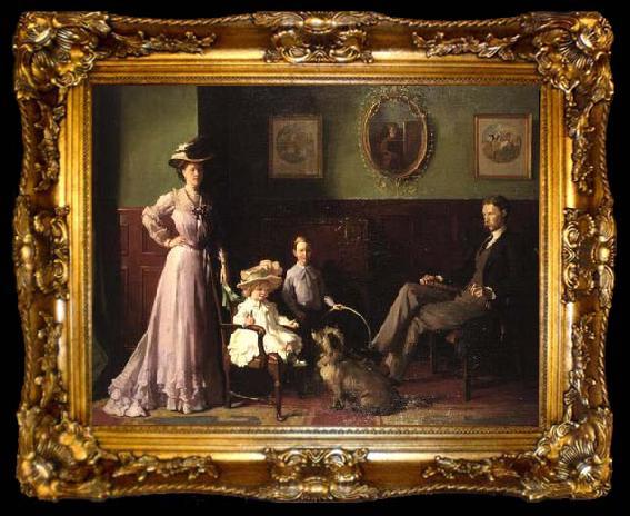 framed  William Orpen Group portrait of the family of George Swinton, ta009-2